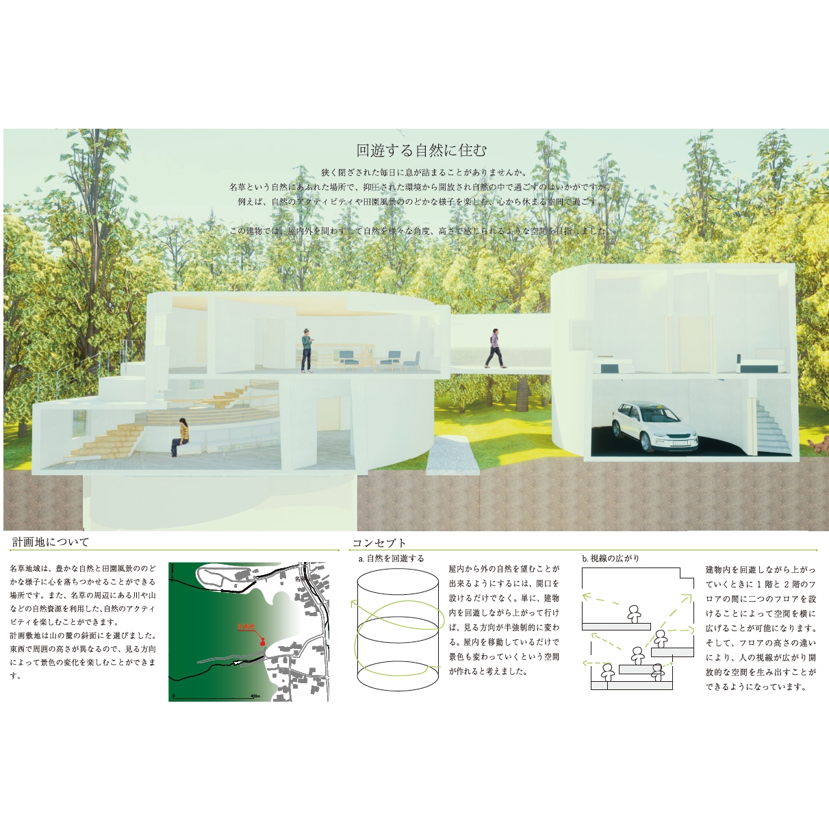 JIA北関東甲信越学生課題設計コンクール2024で建築・土木分野の学生がJIA栃木クラブ賞を受賞しました